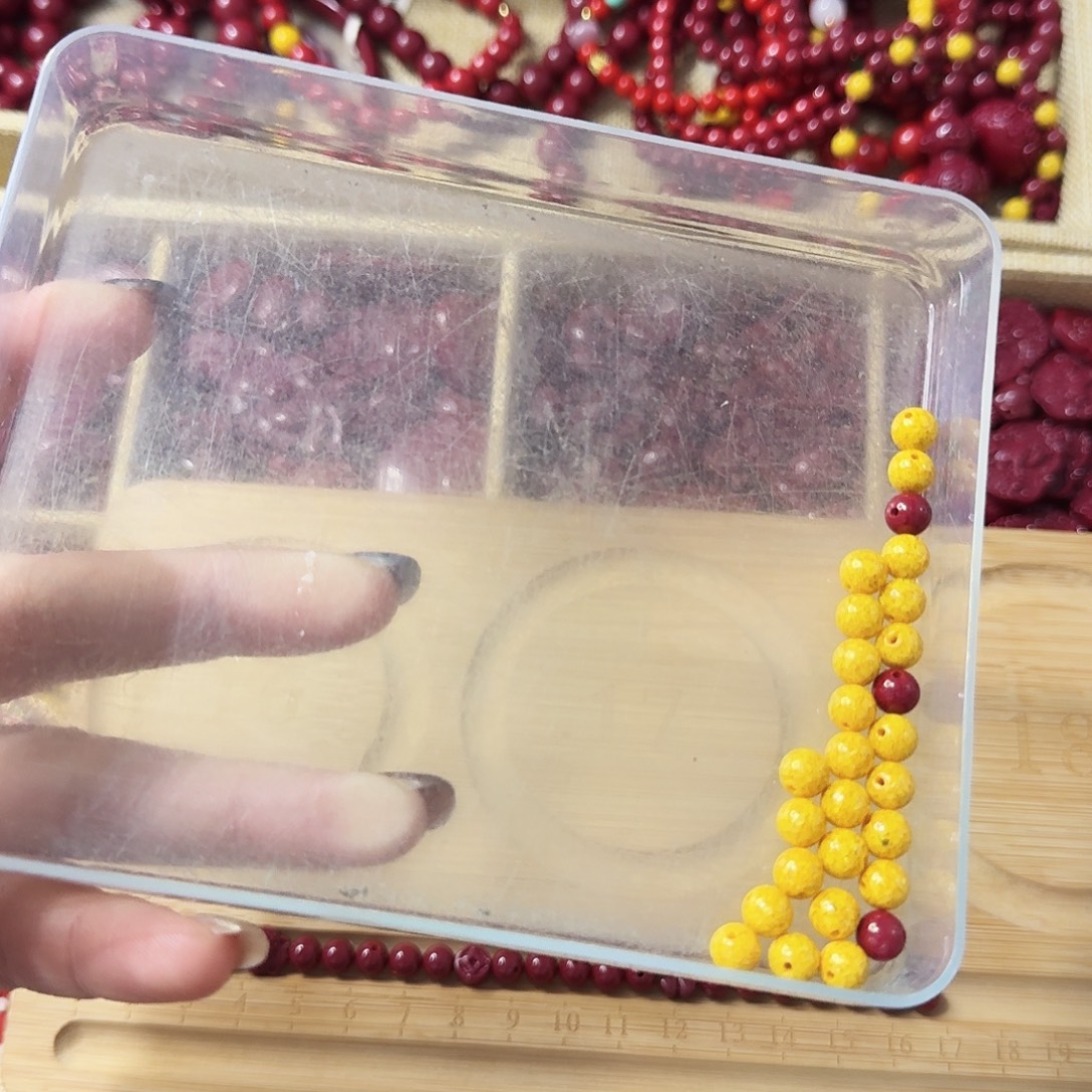 天然辰砂高含量紫金砂卡六雄黄手串