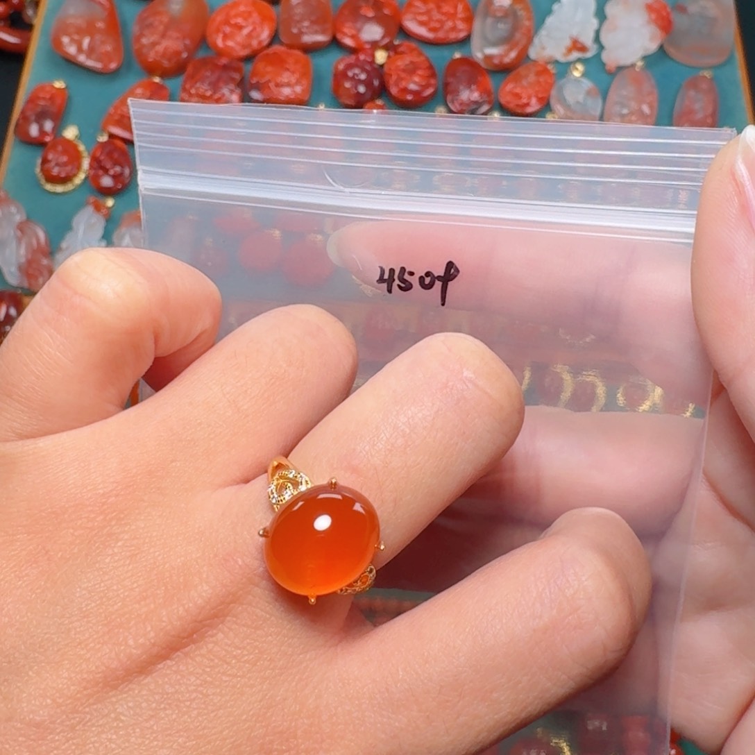 南红玛瑙南红银S925镶嵌