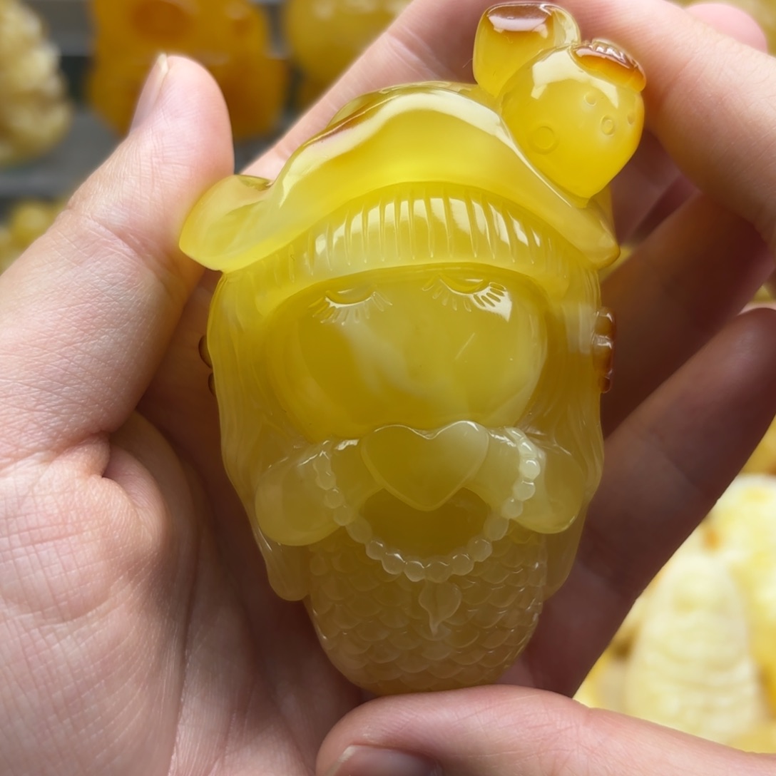 蜜蜡裸石未镶嵌蜜蜡吊坠打孔不退换