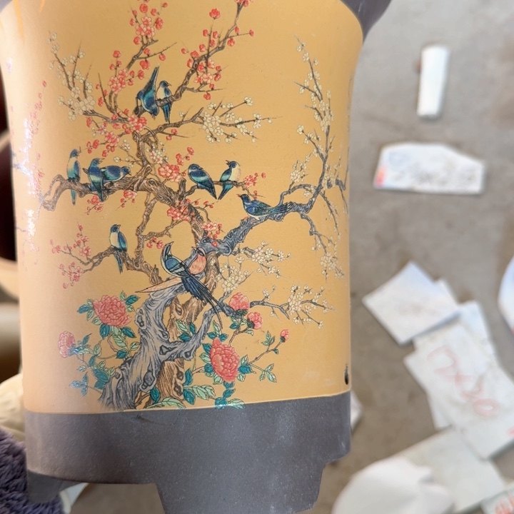 紫砂紫砂花盆包邮包破损