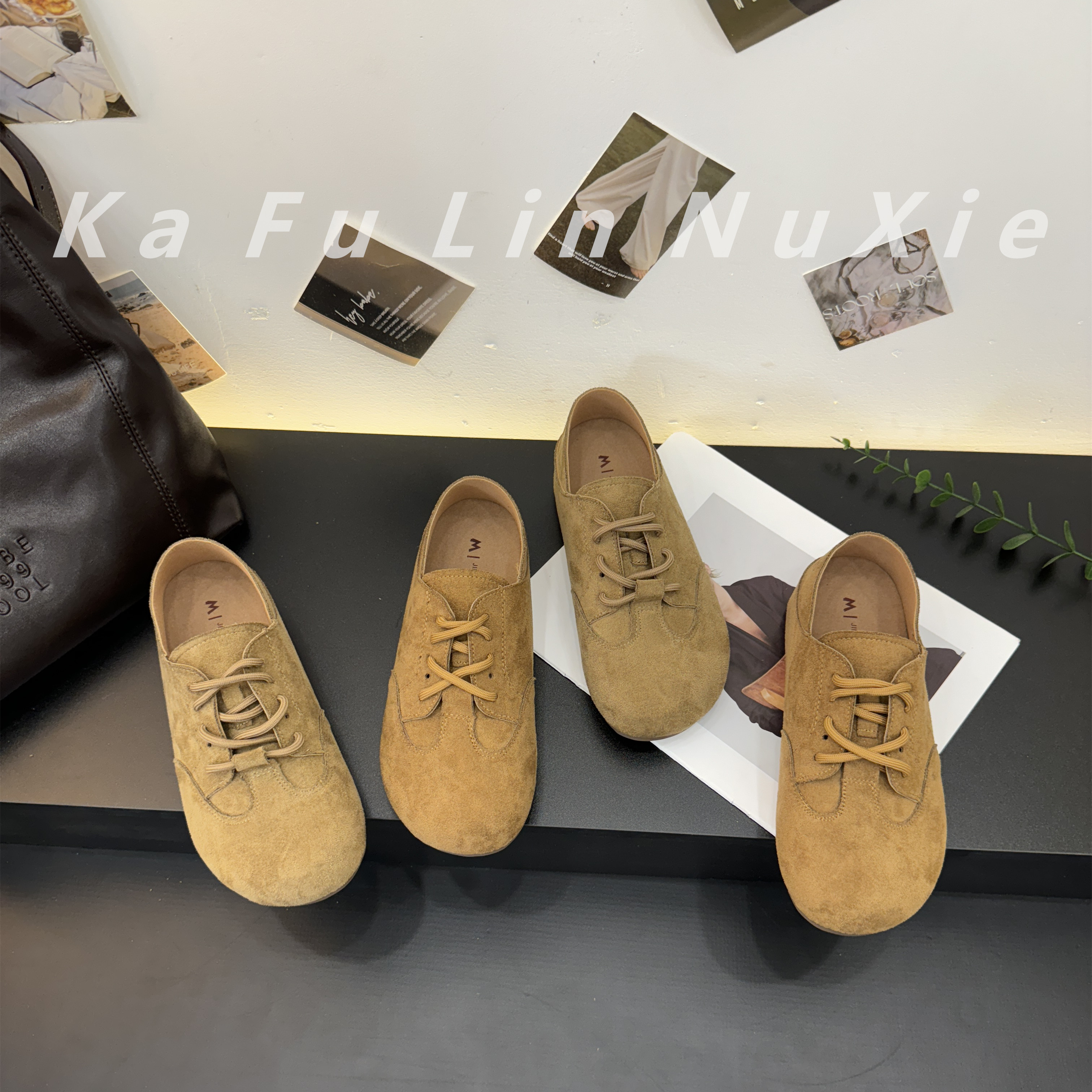 【卡芙琳shoes】复古两穿勃肯鞋女新款内增高百搭休闲软底德训鞋女