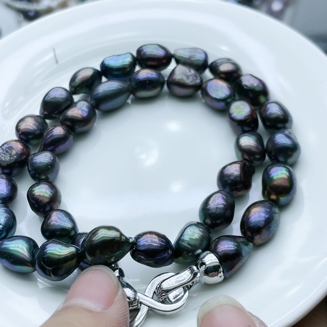 淡水珍珠颈饰钛钢