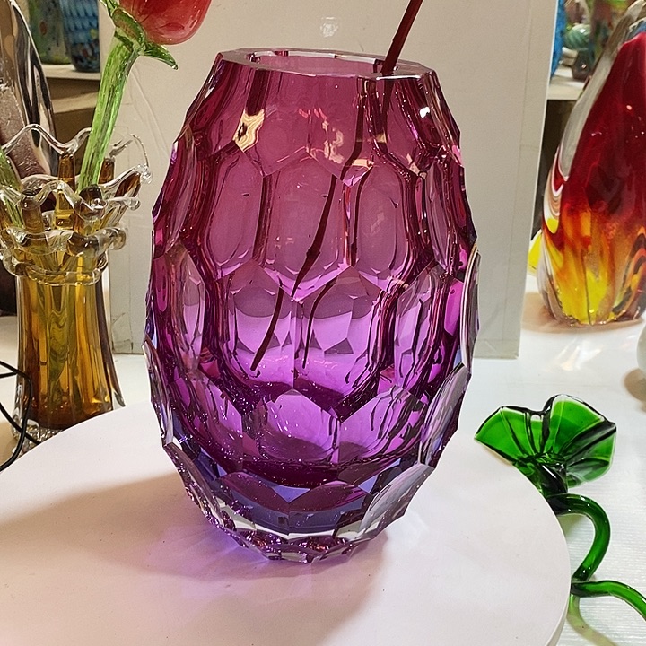 水晶花瓶高33厘米口径8厘米