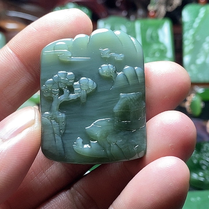 和田玉（碧玉）挂件未镶嵌