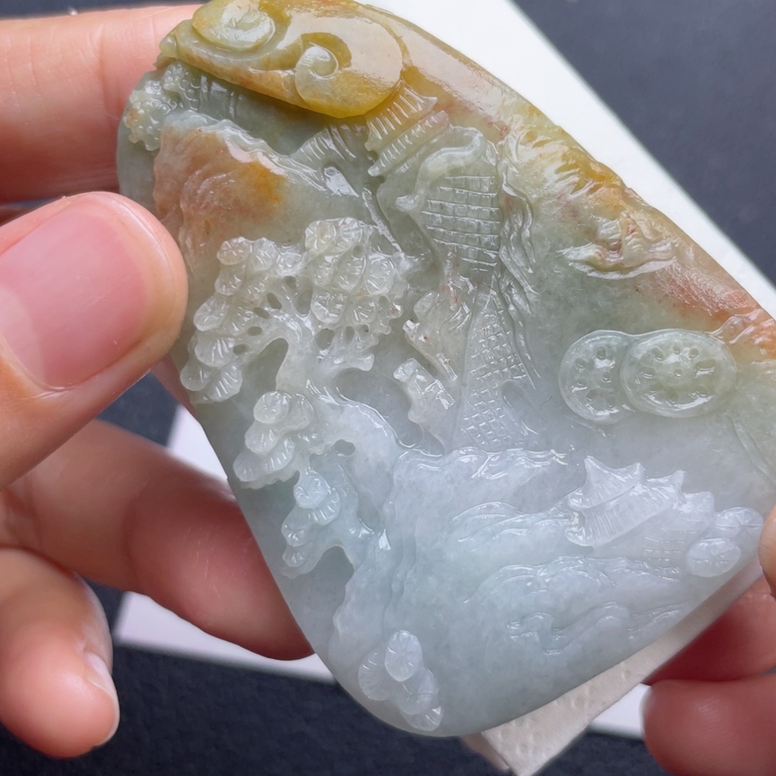 定制翡翠未镶嵌翡翠吊坠