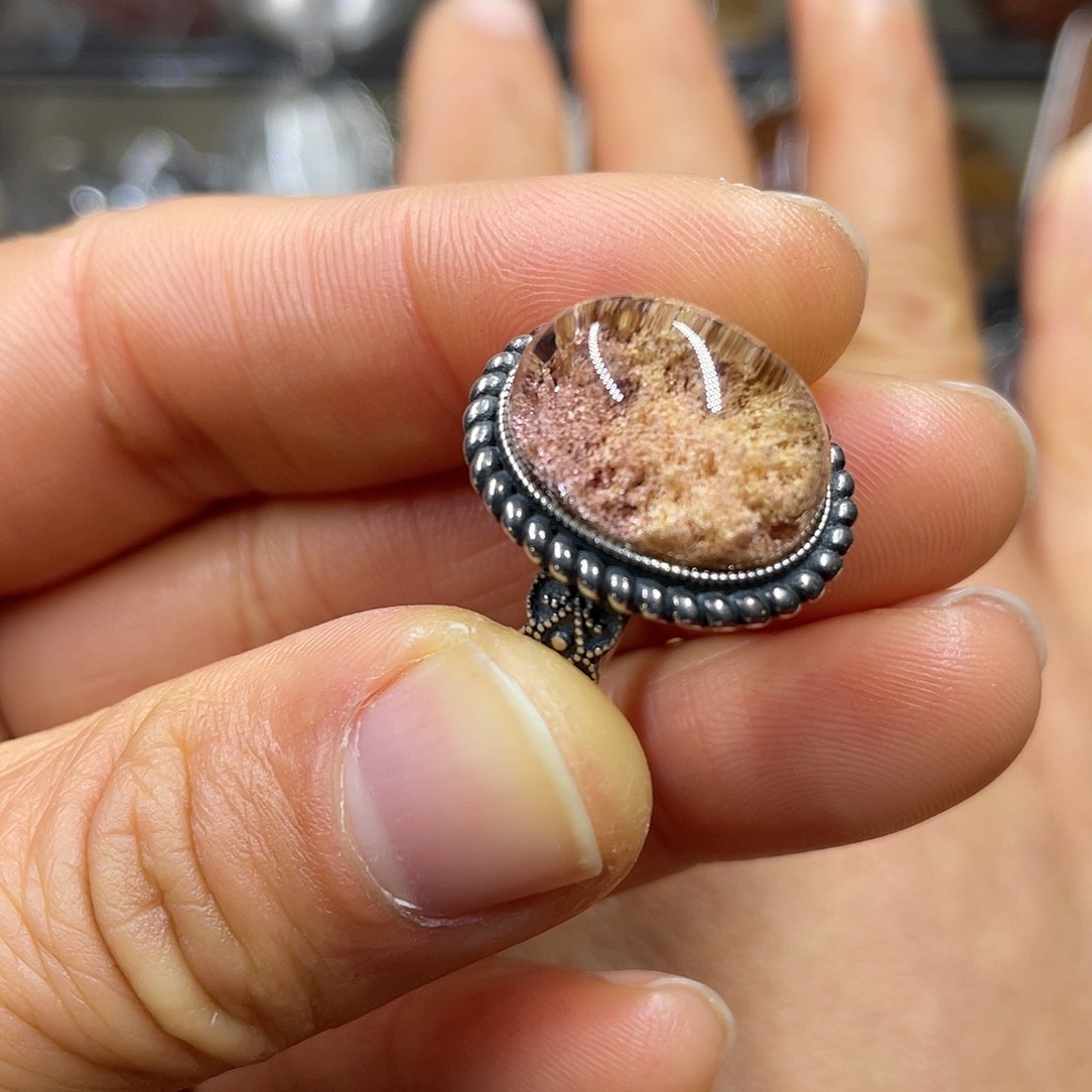 【闪购商品】水晶珠宝半成品银S925镶嵌戒指