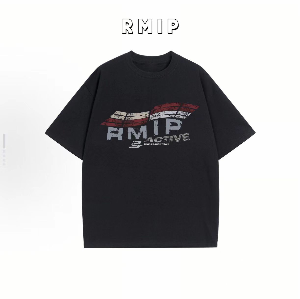 RMIP 明星同款美式t恤短袖夏季复古百搭重磅男女同款