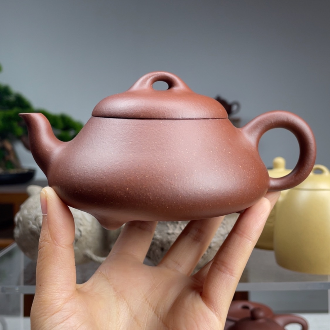 【闪购商品】紫砂茶壶南*底槽青汉棠石瓢容量260cc