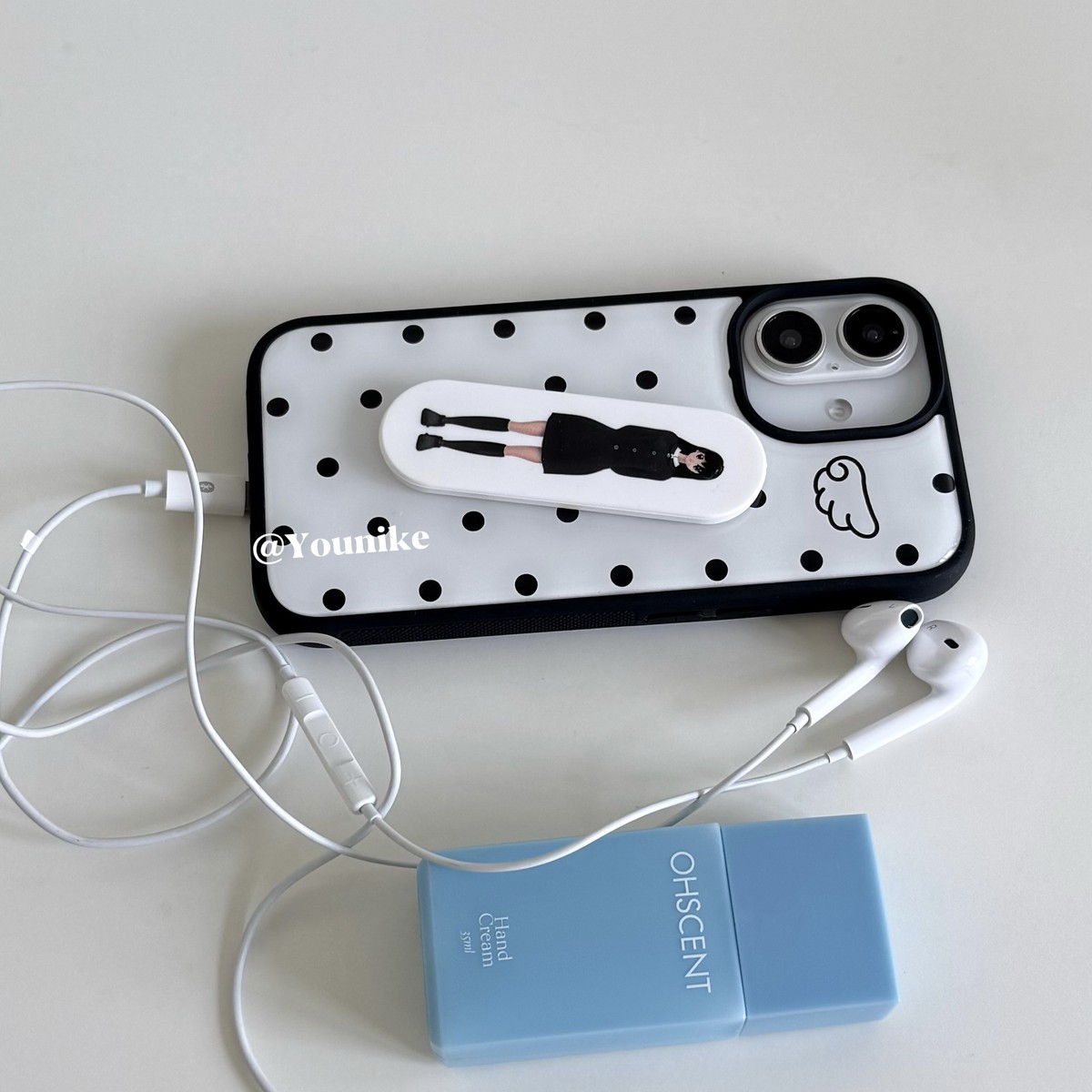 新款少女美学漫画划适用苹果16pro小米15/14/13/12滴胶支架手机壳