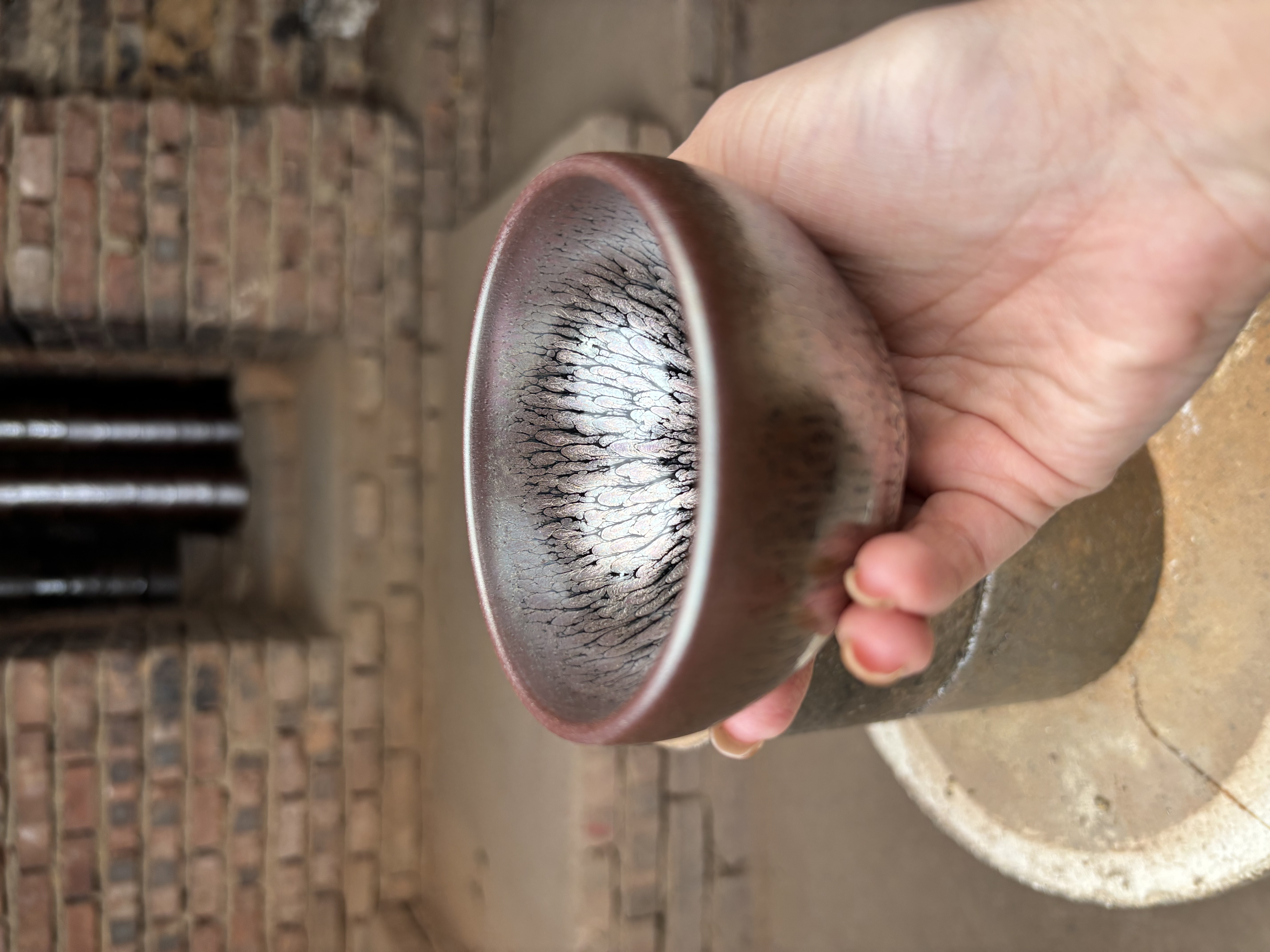 闪购 建窑建盏   彩金百花  茶器主人杯礼盒装带溯源证书   电烧 