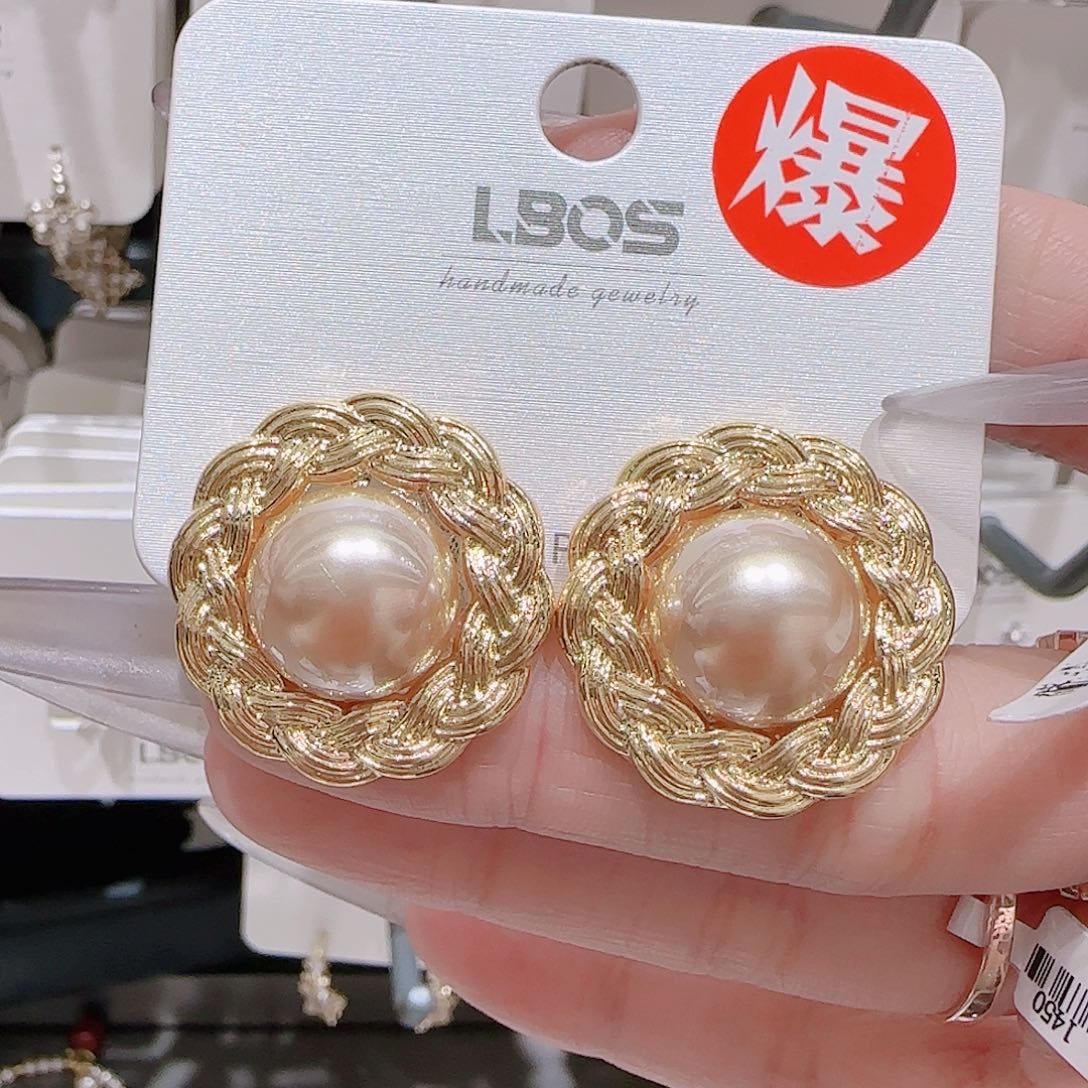 锆石铜合金925银耳环