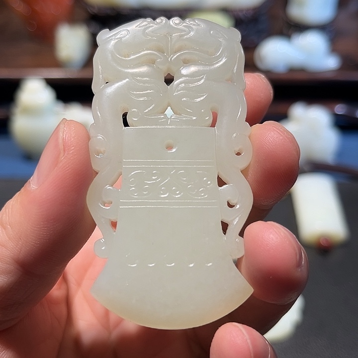 冰***牙和田玉未镶嵌挂件