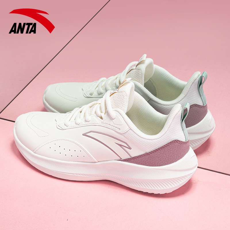 【皮面款】安踏女鞋跑步鞋2025新款冬季女款皮面防泼水休闲运动鞋女