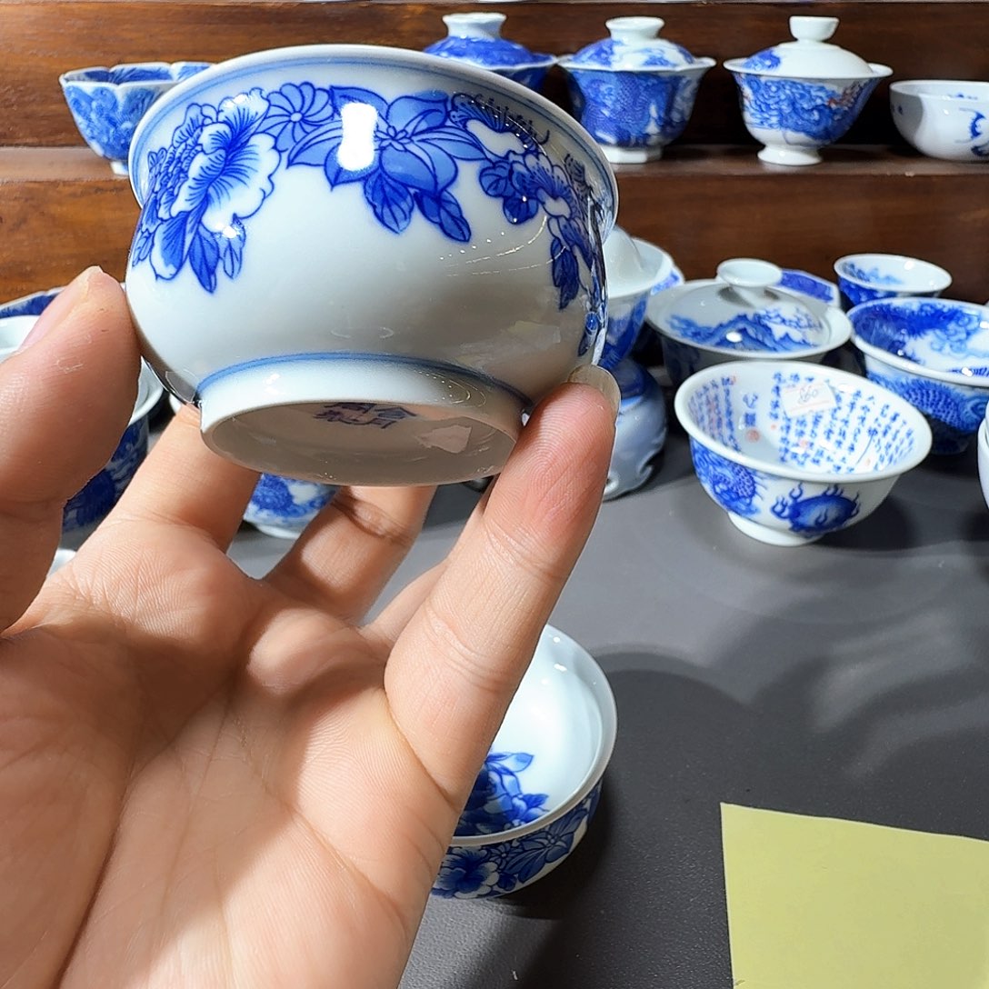 泥塑主人杯手工手绘