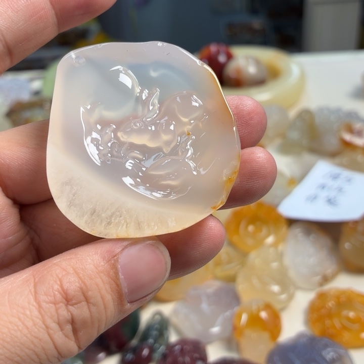 玛瑙/玉髓未镶嵌吊坠(不含链)