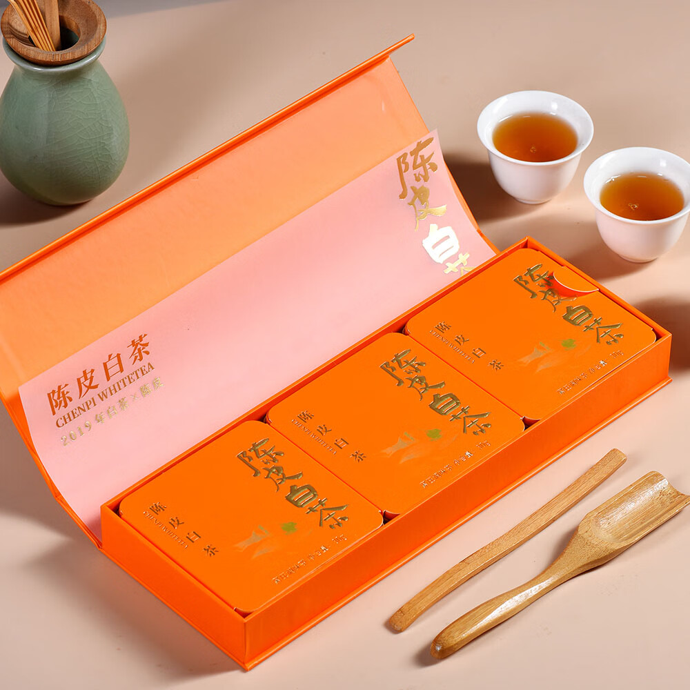 ZIYUNTEA/紫芸陈皮白茶口粮茶叶180g条装送礼佳品