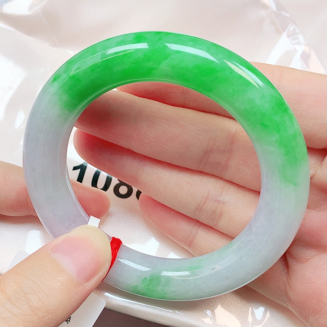 翡翠未镶嵌手镯抖音1088