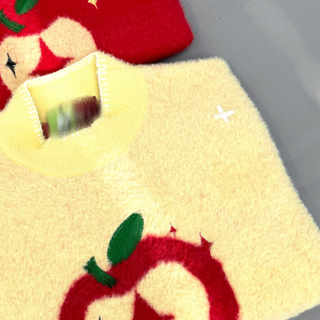 发家苹果圆领毛衣