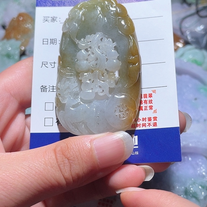 翡翠未镶嵌颈饰天然