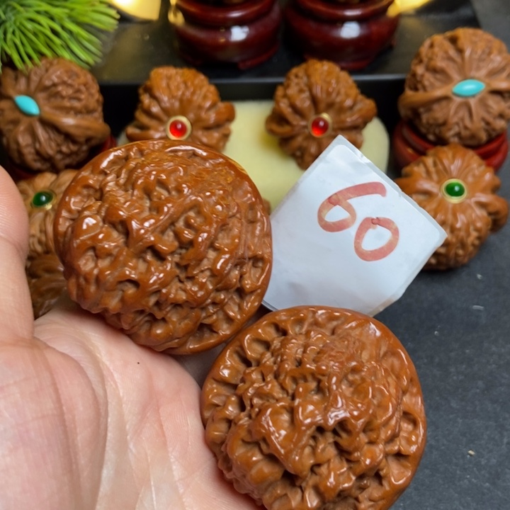 文玩核桃把件47官帽60