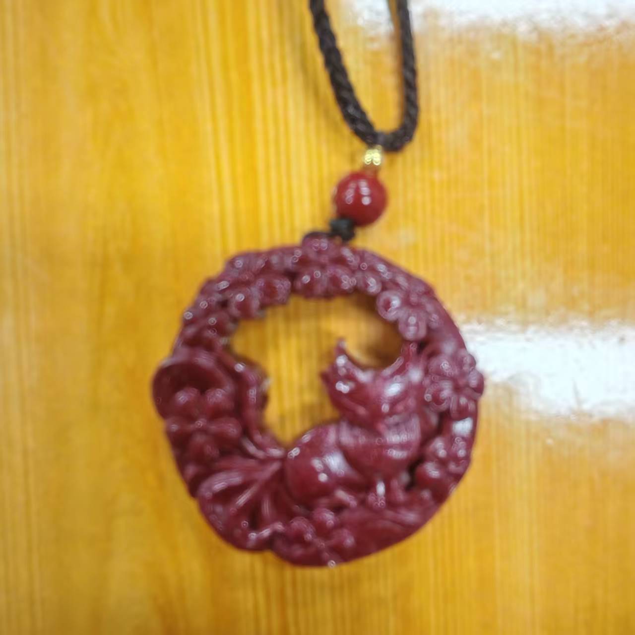 含辰砂工艺品 NX147-经典紫金九尾狐吊坠