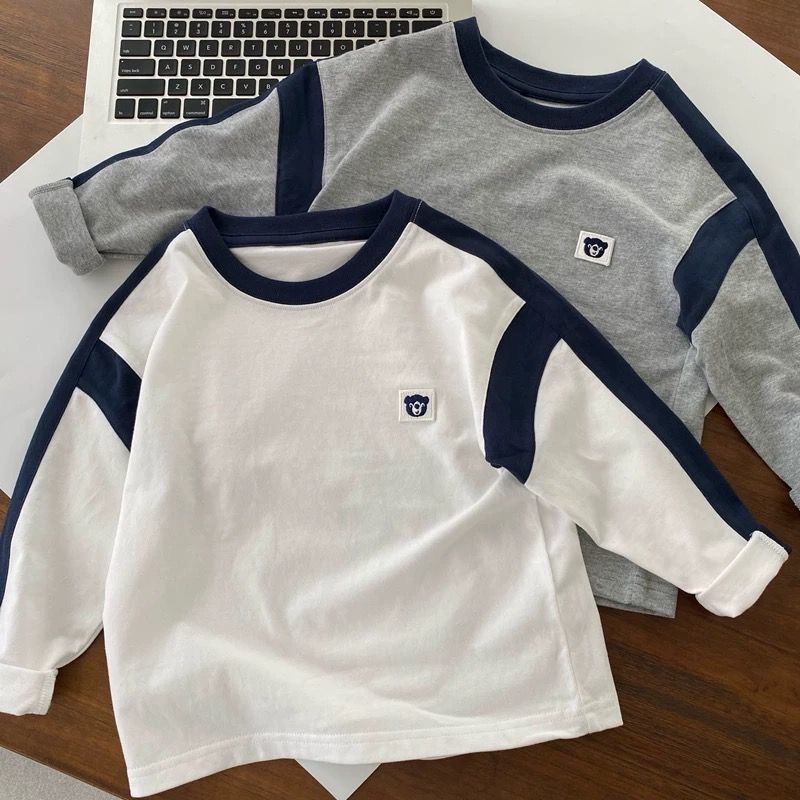 男童长袖T恤春季中大童儿童休闲棉打底衫童装春秋装圆领外穿上衣