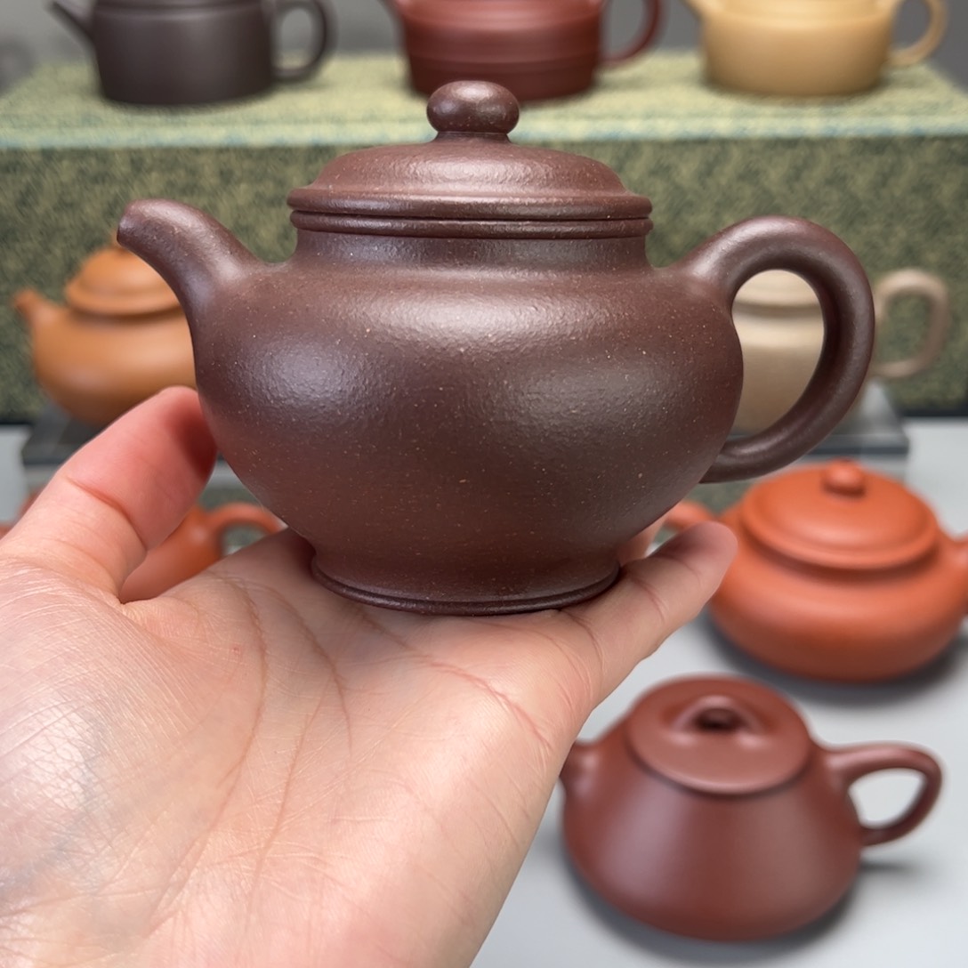 紫砂茶壶千禧紫泥掇只190cc