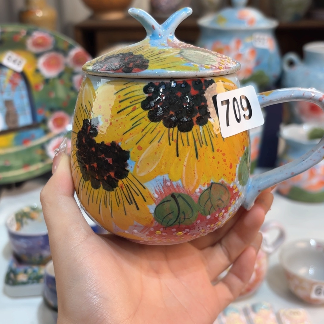 福***姐景德镇手绘高温釉下彩陶瓷茶具