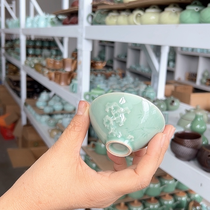 龙泉云间青瓷小米茶器