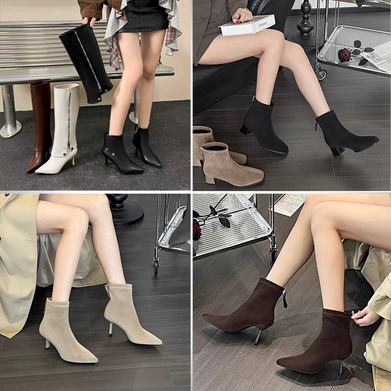 （精选）编号【101-290】品牌高跟靴子女 【找到对应编号下滑选尺码】