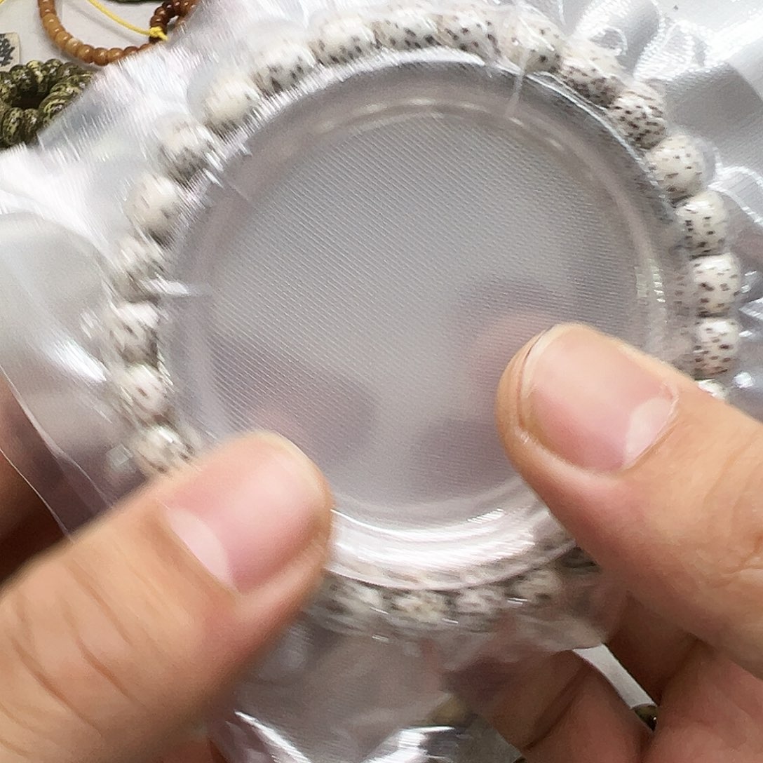 星月菩提手串9王者卡姿兰大眼睛原脂白星月菩提单圈87