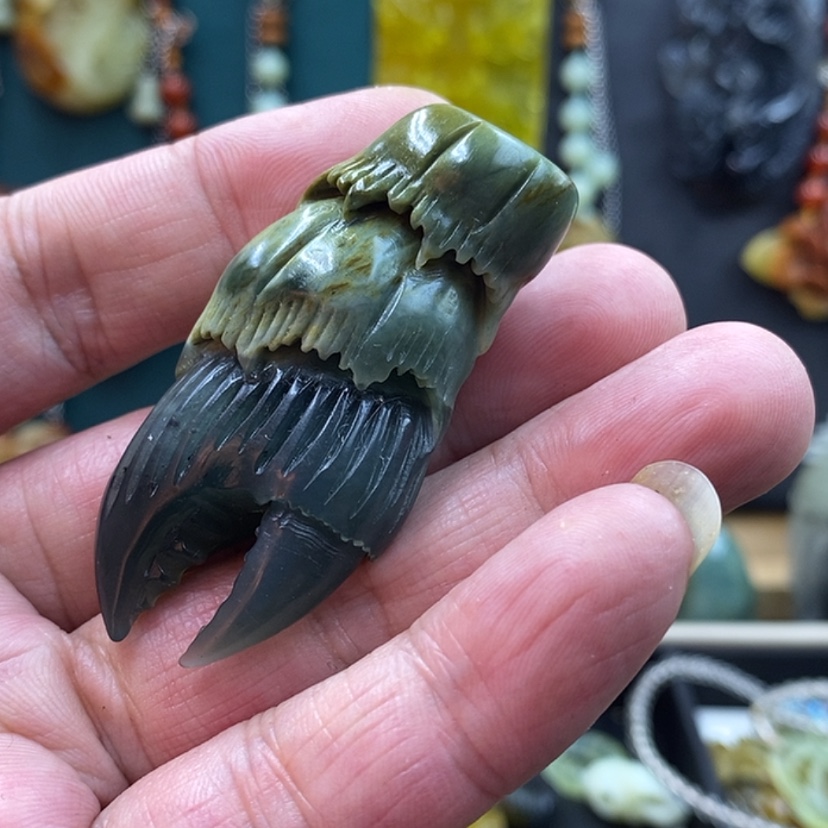 【闪购商品】未镶嵌岫玉吊坠朝**拾