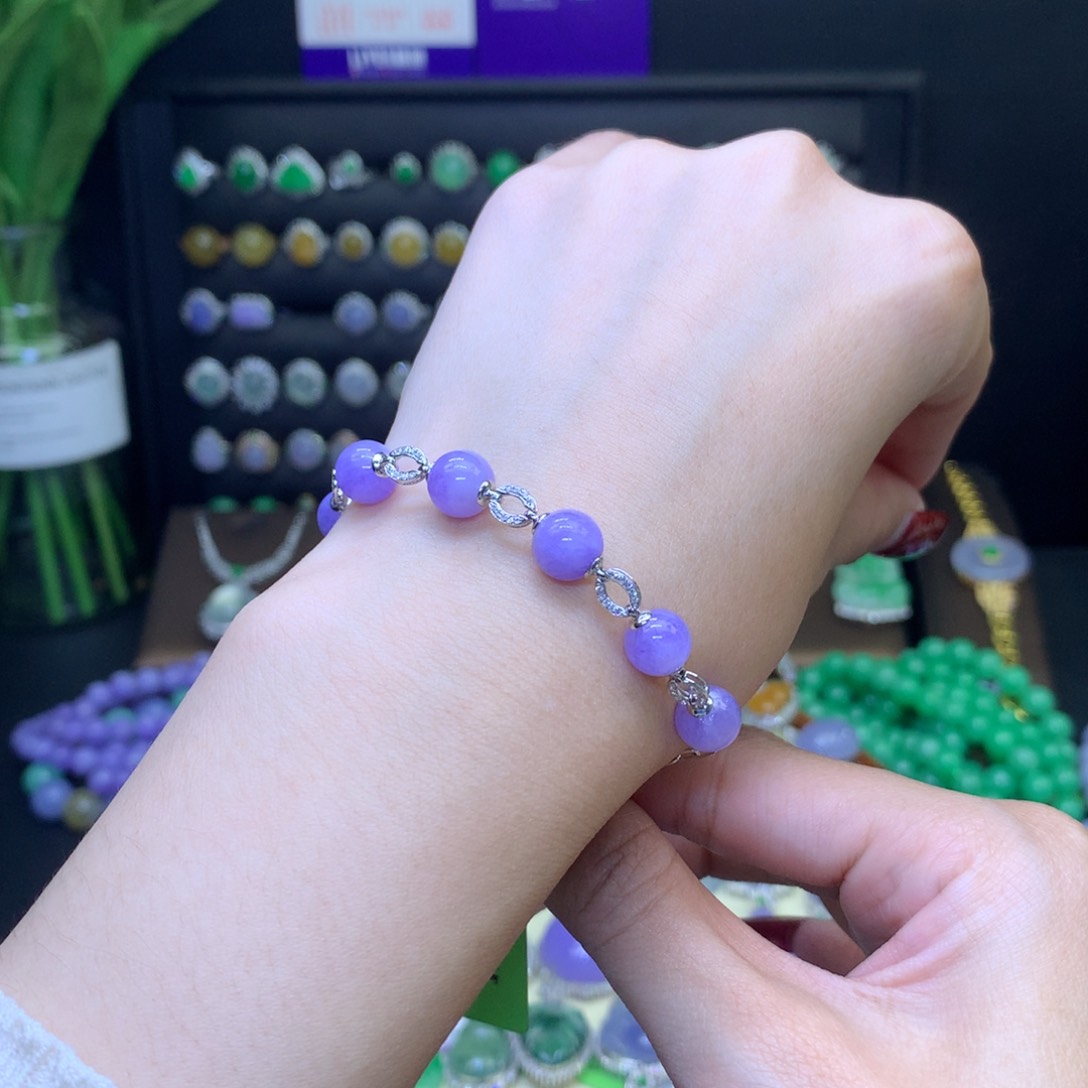 翡翠颈饰18K金镶嵌天然