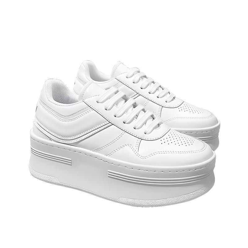 cel凯旋门小个子增高厚底小白鞋女真皮休闲矮子乐松糕厚底鞋