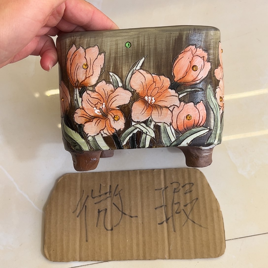 景德镇炫彩手绘口12高11.5