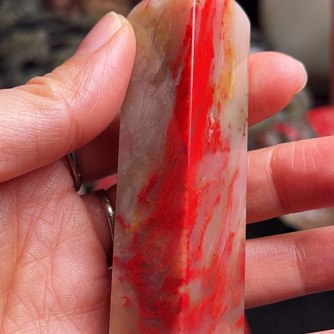 昌化石印石鸡血石方章