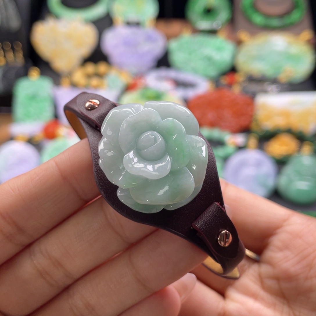 翡翠未镶嵌手链代编织