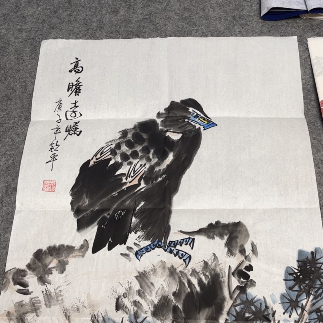 国画12.6纯手绘无边框作品