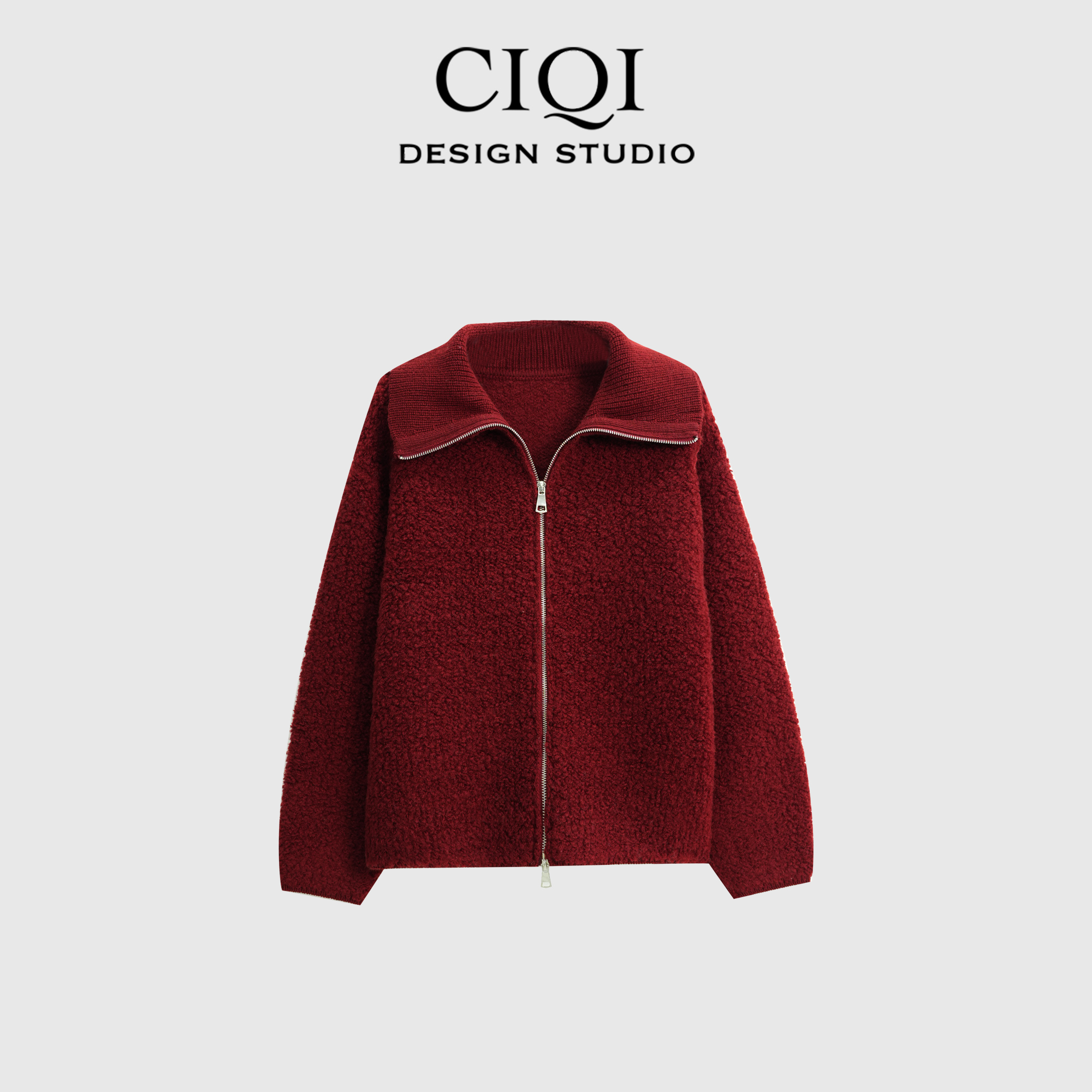 【攀攀专属】【简约时光】冬季100%羊毛Polo翻领套头百搭上衣DY1011