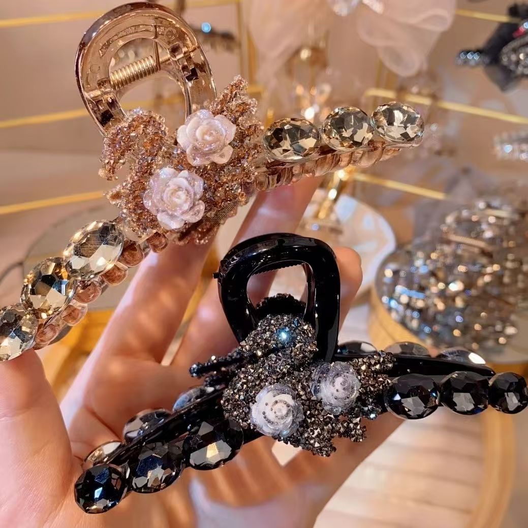 非金属天鹅发夹女后脑勺发量多头发夹子高级感时尚鲨鱼夹盘发抓夹