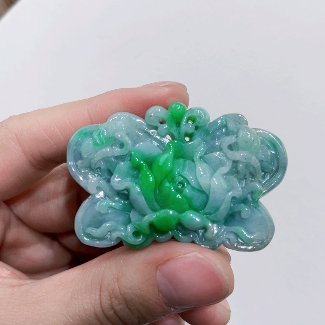 翡翠未镶嵌吊坠(赠链)代编织