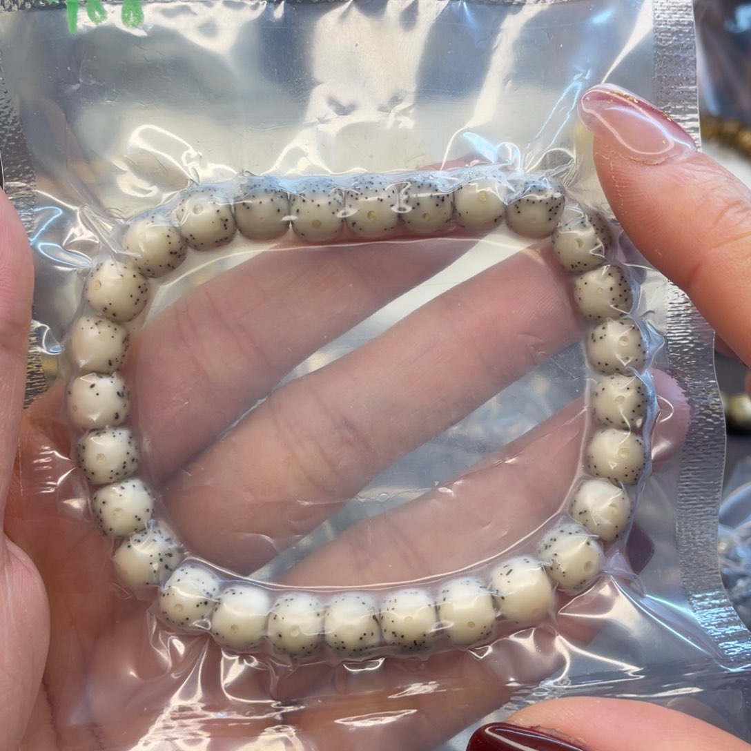 星月菩提手串7×8月大留白小细星