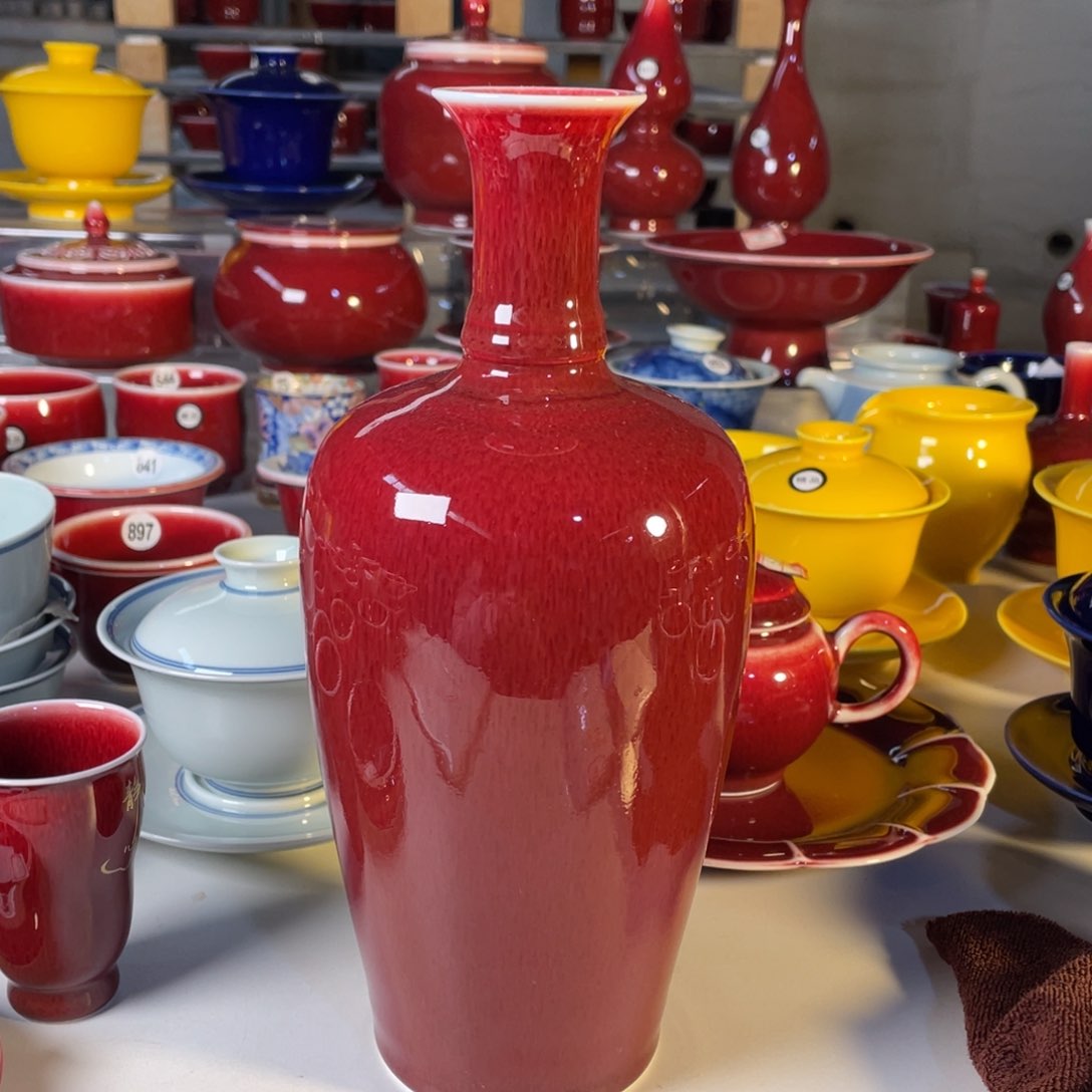 清欢雅玩原矿郎红福利莱菔瓶