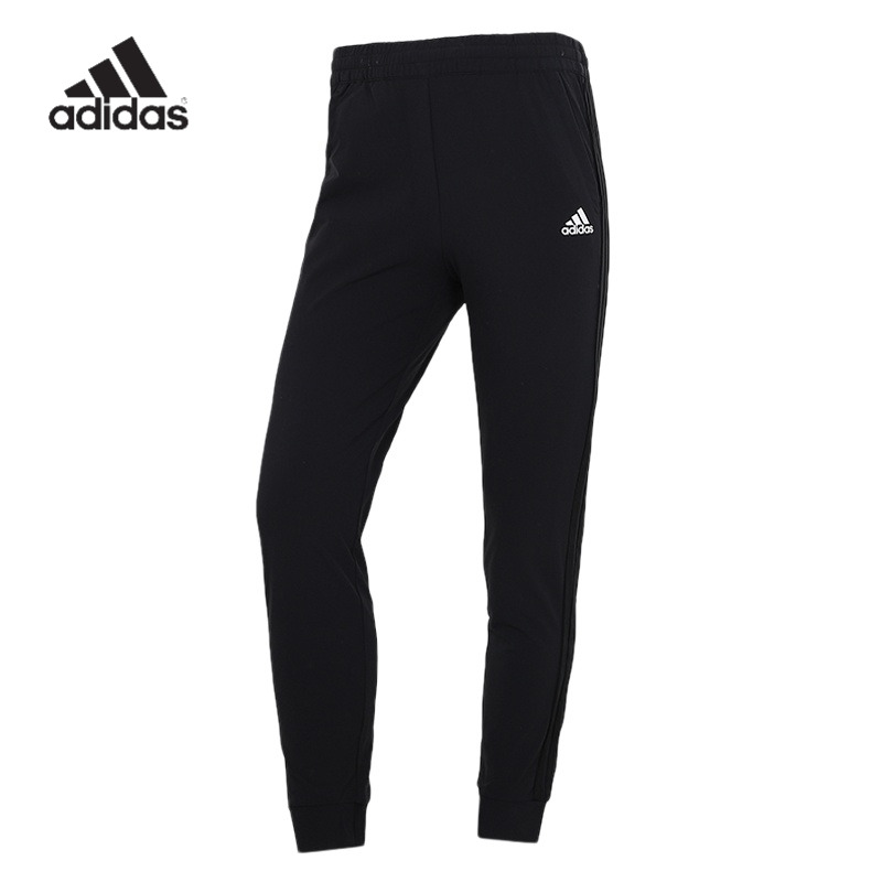 Adidas阿迪达斯长裤女夏季运动裤薄款黑色休闲束脚裤子FM9252