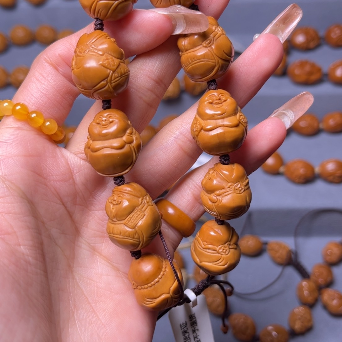 橄榄核吊坠1.7财迷手串