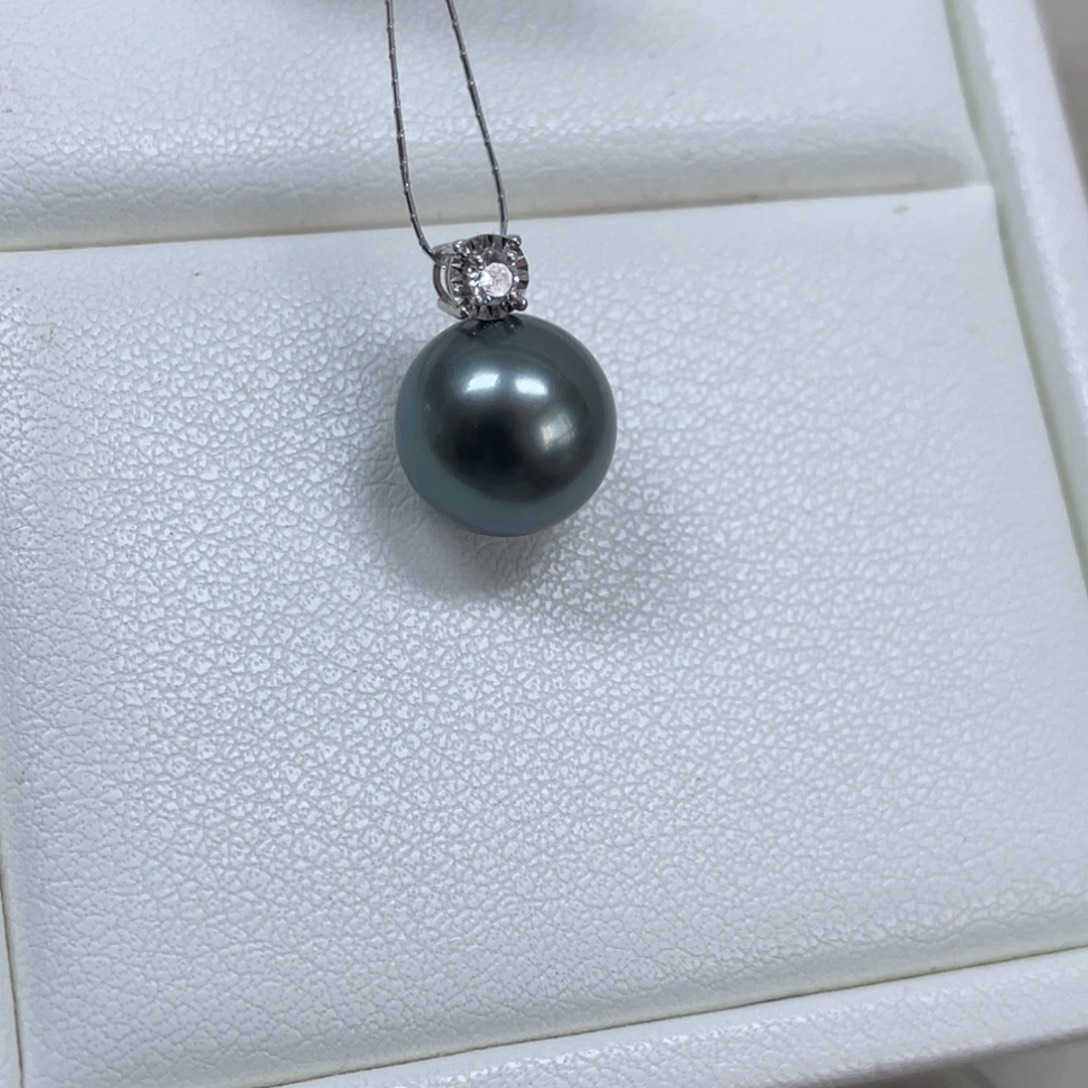 吊坠(不含链)18K金镶嵌海水珍珠10.2mm