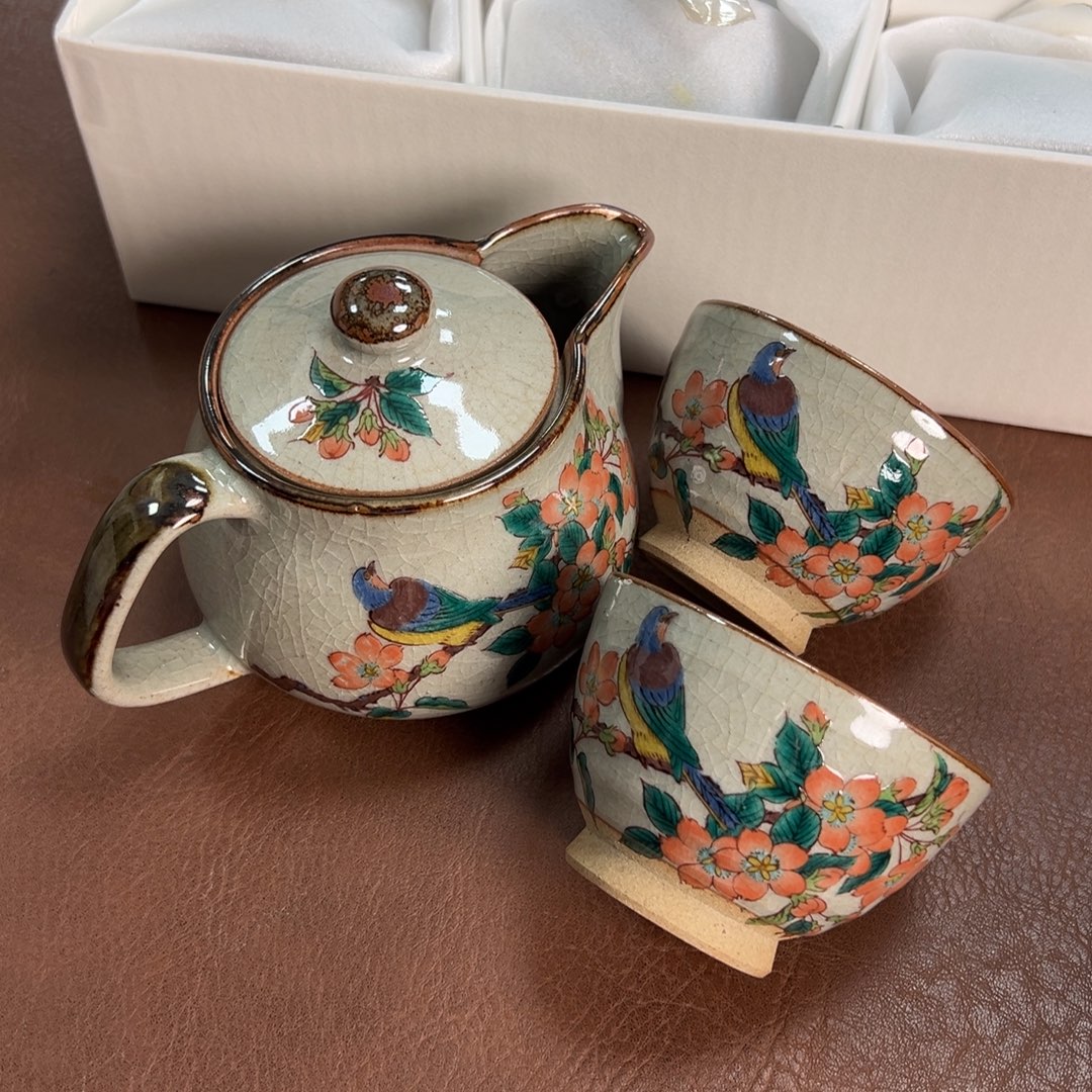 陶瓷九谷一壶五杯原盒