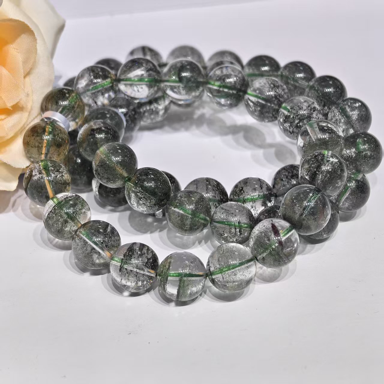 【书记甄选】天然绿幽灵单圈手链 多样性发一件 约11mm CK4686