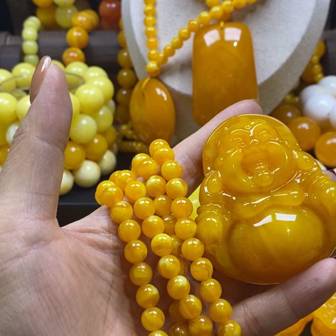 隰***）非金属老蜡佛牌➕108