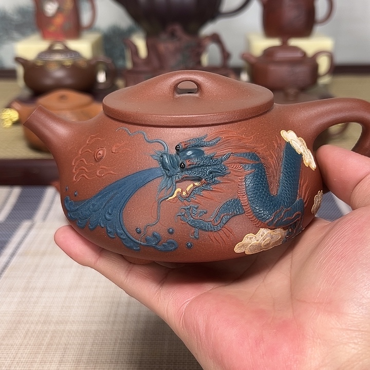 紫砂茶壶紫砂壶原矿紫砂石瓢450cc